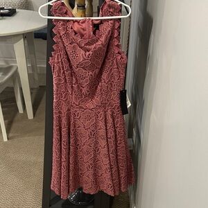 Jodi Kristopher Pink Lace Dress
